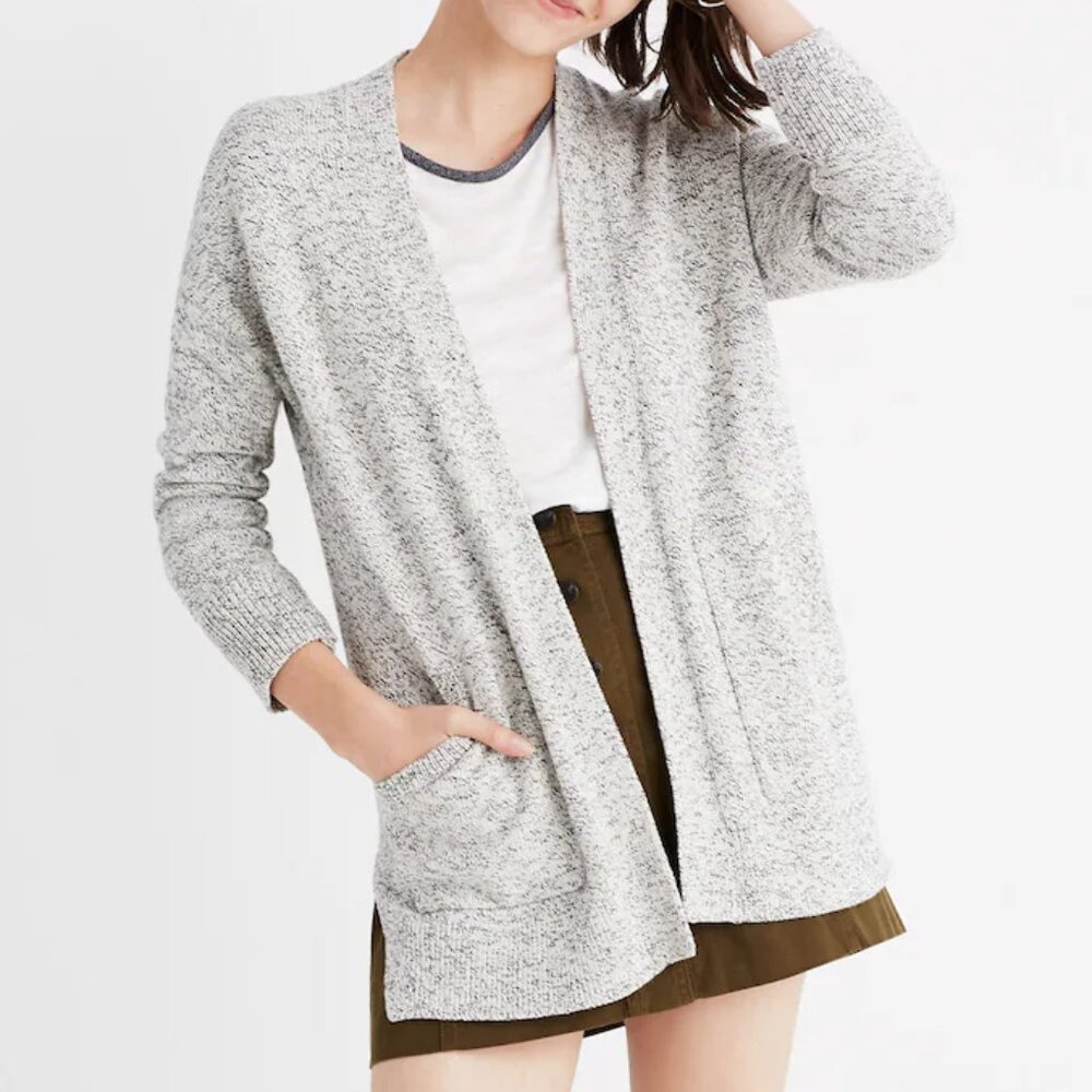 Madewell Women's 100% Cotton Midland Cardigan Sweater in Marled Aztec, Size XS